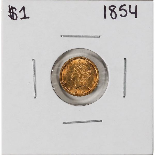 1854 Type 1 $1 Liberty Head Gold Dollar Coin