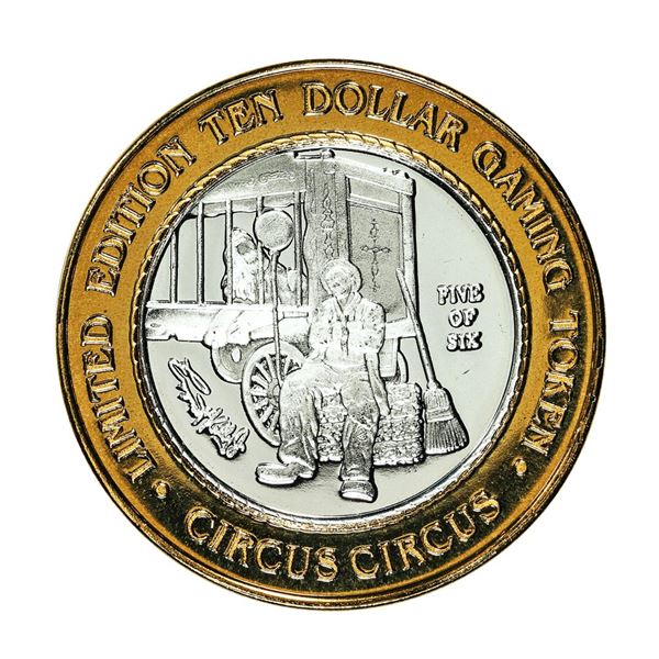 .999 Fine Silver Circus Circus Reno, Nevada $10 Limited Edition Gaming Token