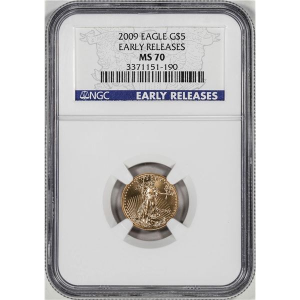 2009 $5 American Eagle Gold Coin NGC MS70 Early Releases