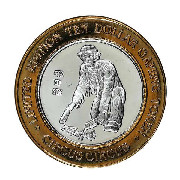 .999 Silver Circus Circus Hotel & Casino $10 Limited Edition Casino Gaming Token