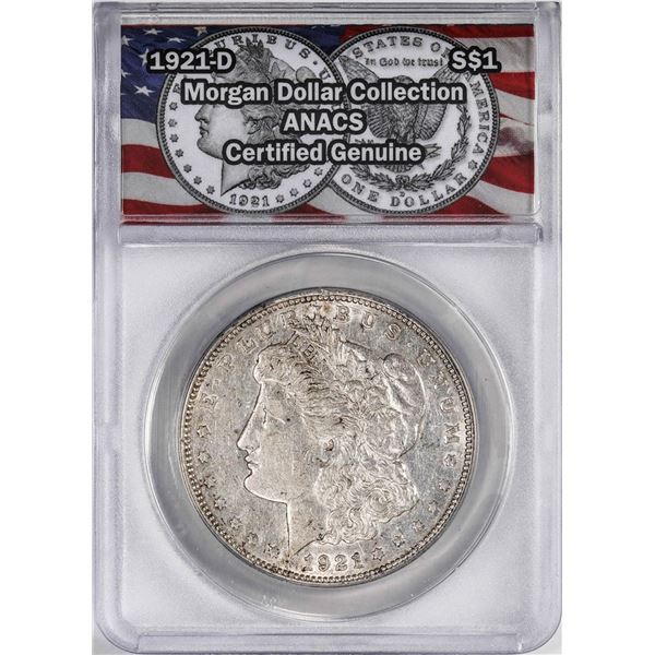 1921-D $1 Morgan Silver Dollar Coin ANACS Genuine
