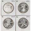 Image 1 : Lot of 2011-2014 $1 American Silver Eagle Coins