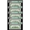 Image 2 : (5) Consecutive 1985 $100 Federal Reserve Notes Fr.2171-G PMG Superb Gem Unc 67EPQ