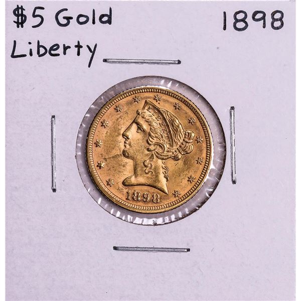 1898 $5 Liberty Head Half Eagle Gold Coin