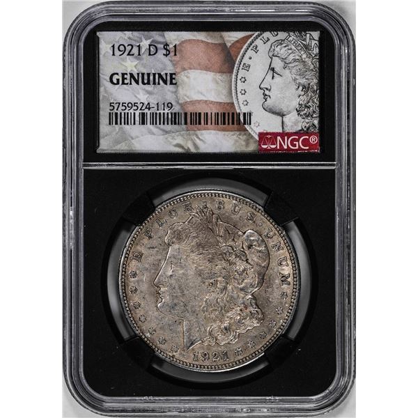 1921-D $1 Morgan Silver Dollar Coin NGC Genuine
