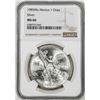 Image 1 : 1985Mo Mexico 1 Onza Libertad Silver Coin NGC MS66