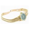 Image 8 : Rolex Ladies 18K Yellow Gold Malachite Dial Diamond And Emerald President Wristwatch