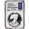 Image 1 : 2016-W Lettered Edge $1 Proof American Silver Eagle Coin NGC PF70 Ultra Cameo Moy Signed