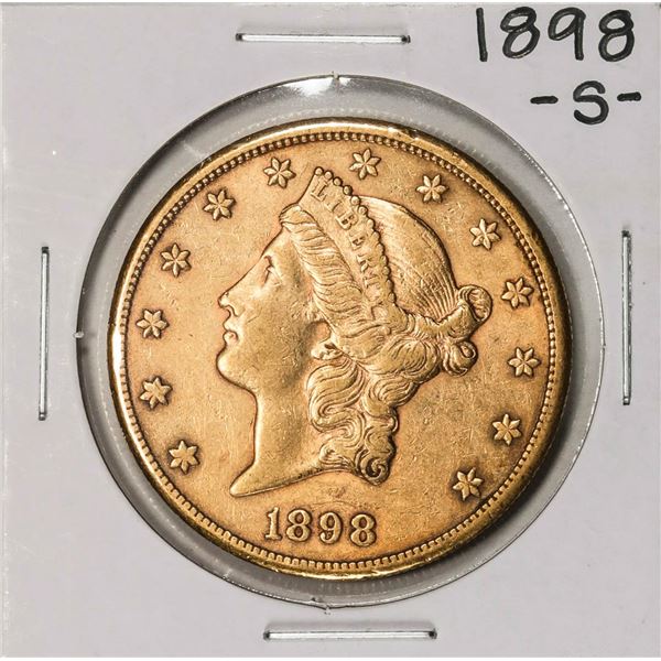 1898-S $20 Liberty Head Double Eagle Gold Coin