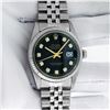 Image 2 : Rolex Men's Stainless Steel Black Diamond Datejust Wristwatch