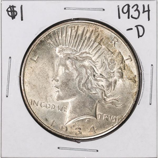 1934-D $1 Peace Silver Dollar Coin