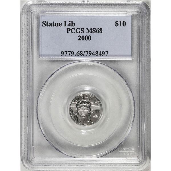 2000 $10 American Platinum Eagle Coin PCGS MS68