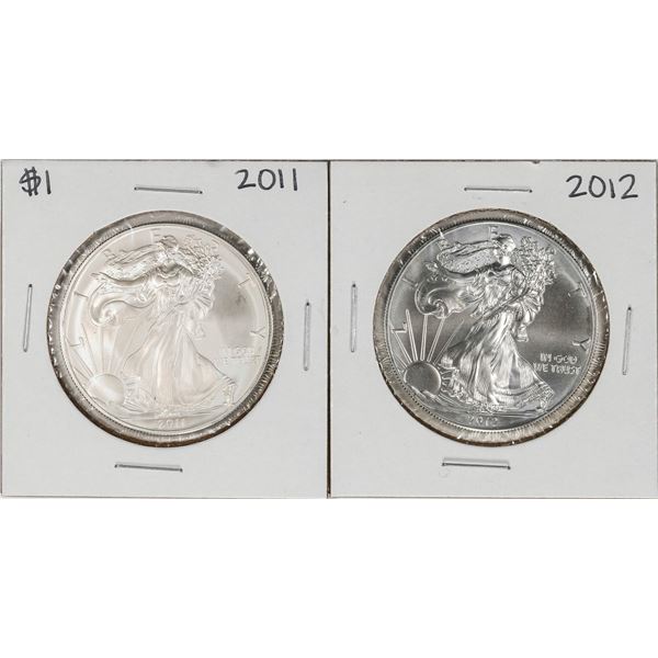 Lot of 2011-2012 $1 American Silver Eagle Coins