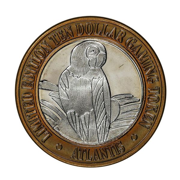 .999 Fine Silver Atlantis Casino & Resort Reno, NV $10 Limited Edition Gaming Token