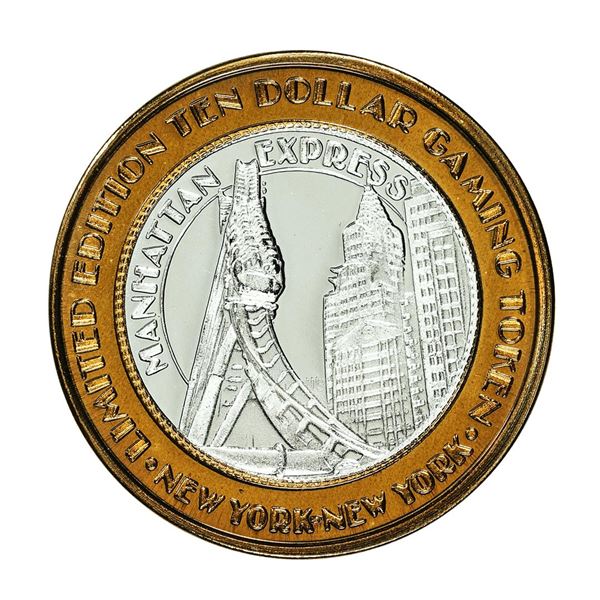 .999 Silver New York New York Casino Las Vegas $10 Limited Edition Gaming Token
