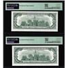Image 2 : (2) Consecutive $100 Federal Reserve Notes Fr.2168-A PMG Choice Uncirculated 64EPQ