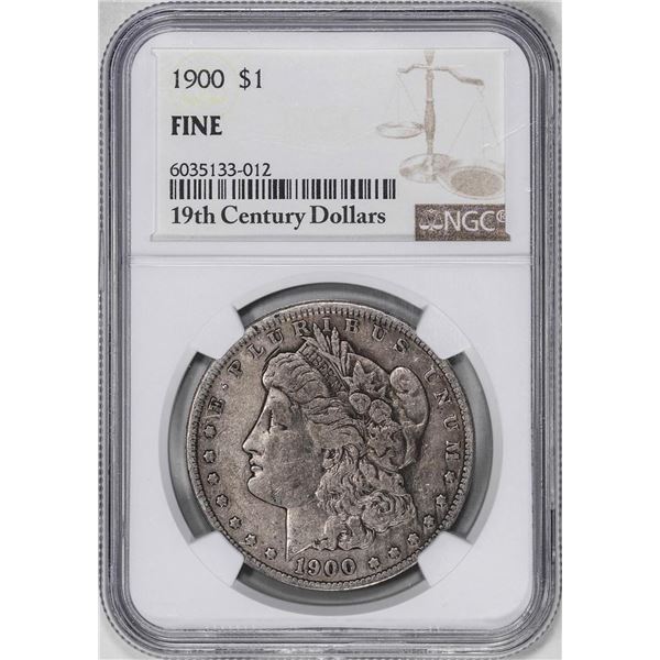 1900 $1 Morgan Silver Dollar Coin NGC Fine