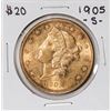 Image 1 : 1905-S $20 Liberty Head Double Eagle Gold Coin