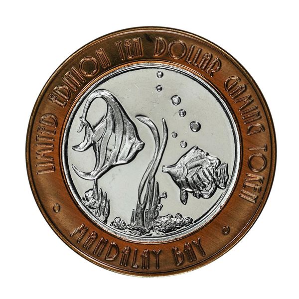 .999 Fine Silver Mandalay Bay Las Vegas, Nevada $10 Limited Edition Gaming Token