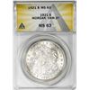 Image 1 : 1921 VAM-3Y $1 Morgan Silver Dollar Coin ANACS MS63