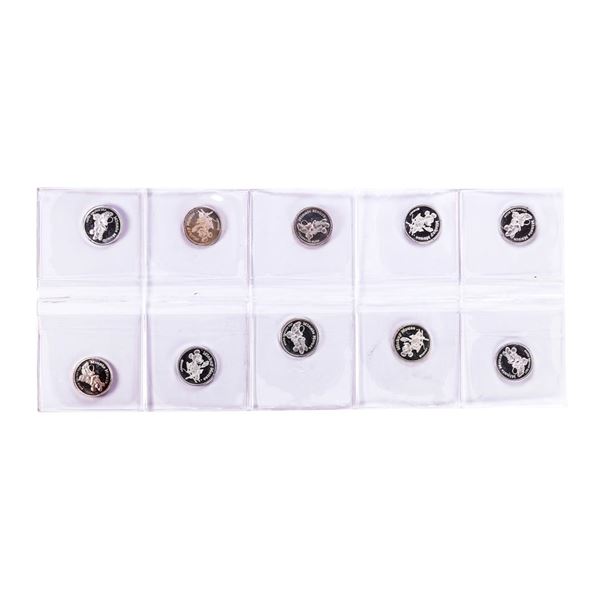 Lot of (10) Disney Mickey & Minnie Mouse 1/20 oz. .999 Fine Silver Coin Rounds