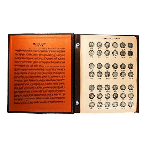 Dansco Album of 1916-1945 Mercury Dime Coins