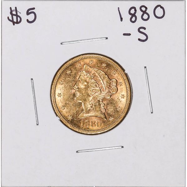 1880-S $5 Liberty Head Half Eagle Gold Coin