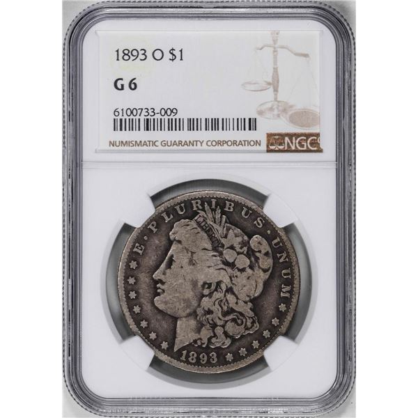 1893-O $1 Morgan Silver Dollar Coin NGC G6