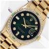 Image 1 : Rolex Men's 18K Yellow Gold Diamond and Emerald President Day Date Wristwatch