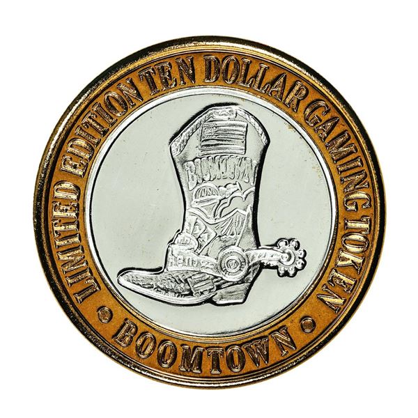 .999 Silver Boomtown Reno, NV $10 Casino Gaming Token Limited Edition