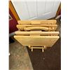 Image 2 : SET OF FOUR SOLID WOOD, PORTABLE TV TABLES