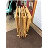 Image 3 : SET OF FOUR SOLID WOOD, PORTABLE TV TABLES