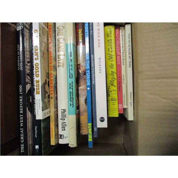 BOX C/W ASSORTED BOOKS (MOSTLY WESTERN)