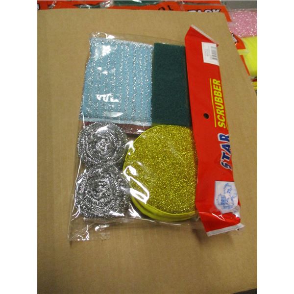 NEW (STORE CLOSE-OUT):  SCOURING SPONGES/PADS (10) - PACKAGE