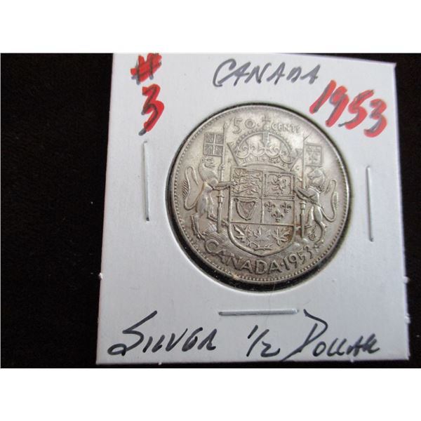 1953 CANADA SILVER HALF DOLLAR