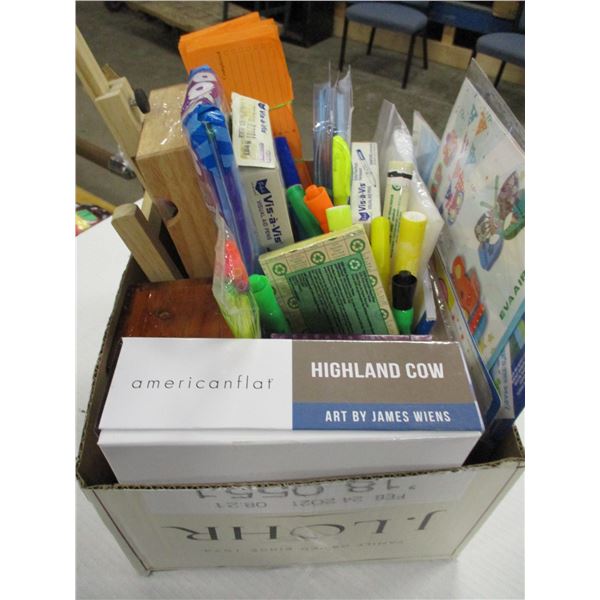 BOX C/W OFFICE & CRAFT SUPPLIES