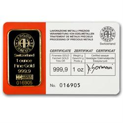 1 oz) .9999+ Fine Gold Bars - (Heraeus