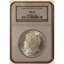 1878 7TF Morgan $ MS64 NGC Reverse of '78