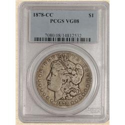 1878-CC Morgan $ VG08 PCGS