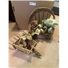 Image 1 : Old Yoda Stuffie & WIcker Branch Doll Furniture