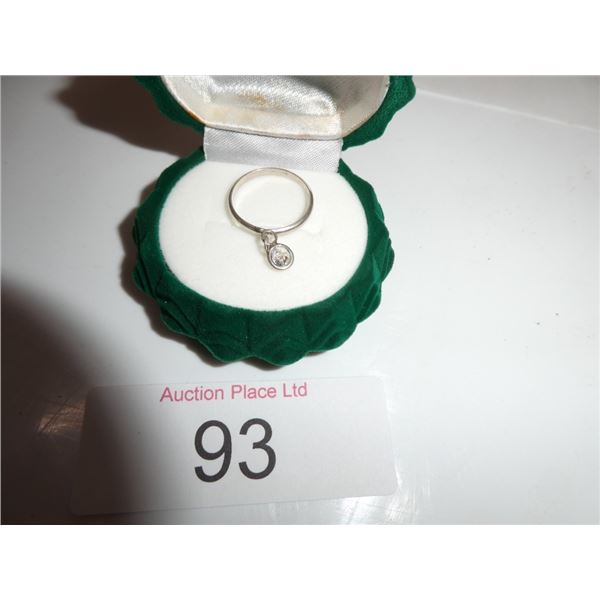 New Sterling Silver ring w/ charm
