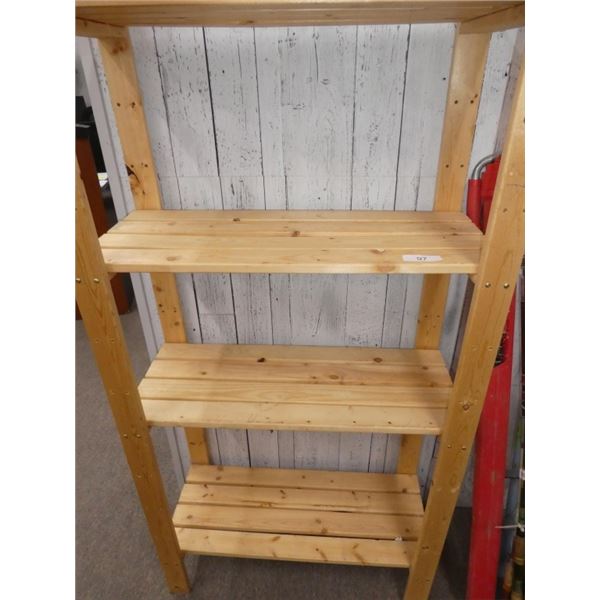 wooden shelving unit