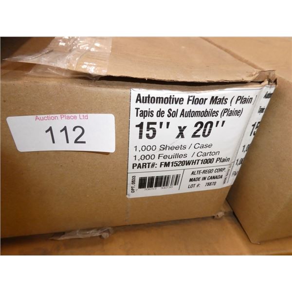 automotive floor mats (plain) 15"x20"