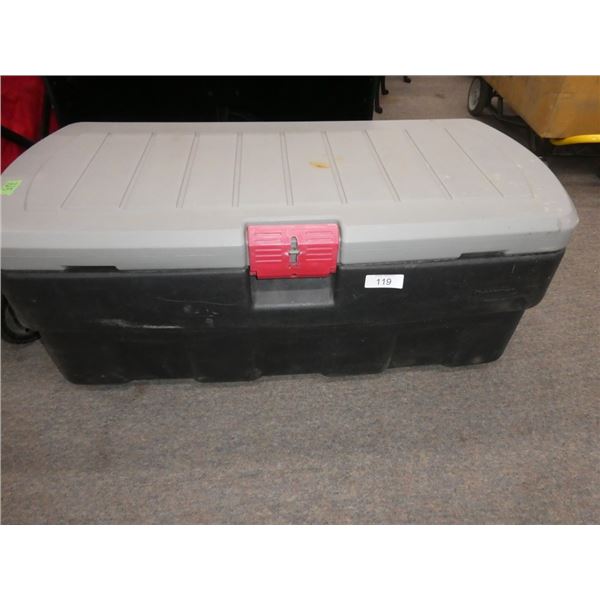 plastic storage tote w/ lid
