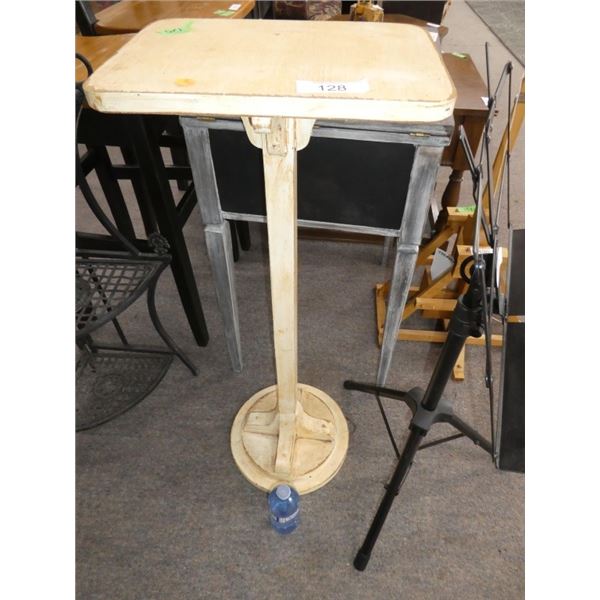 wooden pedestal plant stand
