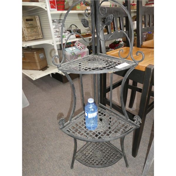 metal corner display shelf