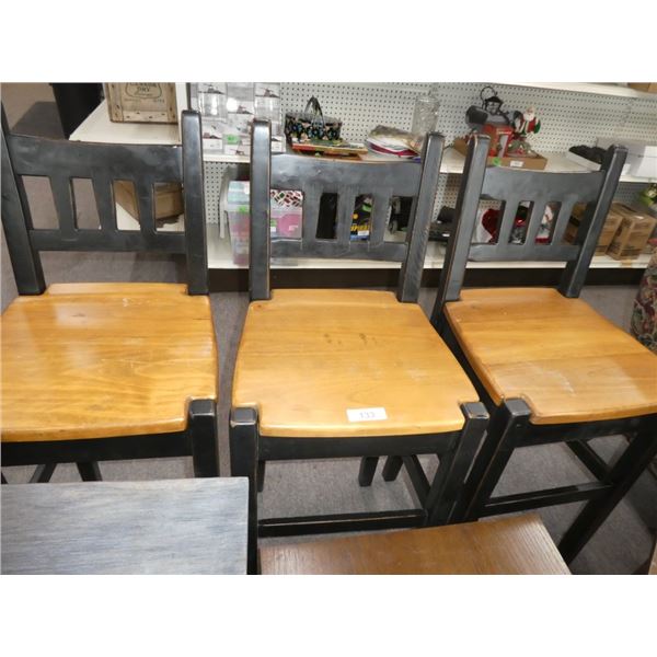 3-wooden bar stools