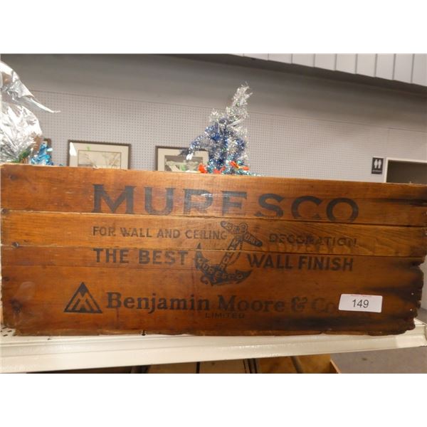 Muresco wooden crate (Benjamin Moore & Co)