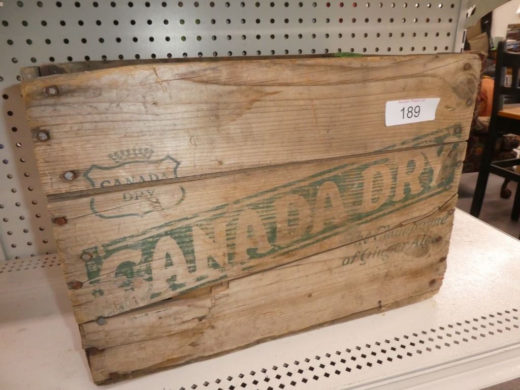vintage Canada Dry wooden crate