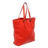 Image 3 : Bottega Veneta Red Lambskin Leather Intrecciato Leather XL Nappa Shopper Tote Ba